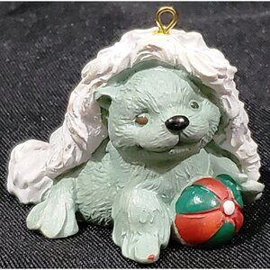 Russ Tiny Treasured Trimming BABY SEAL in SANTA HAT miniature Christmas Ornament